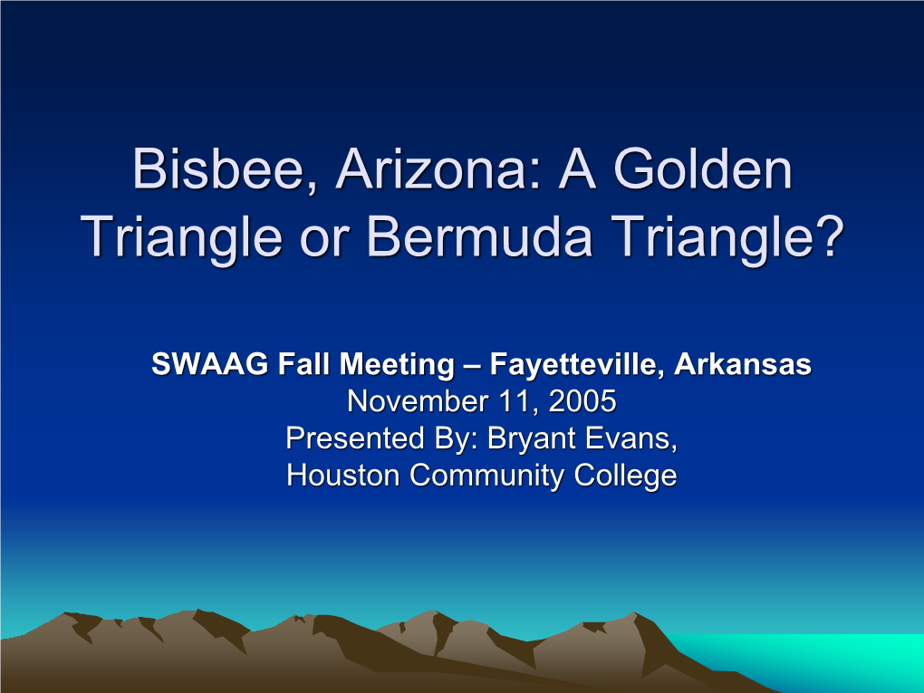 Golden Triangle Or Bermuda Triangle?
