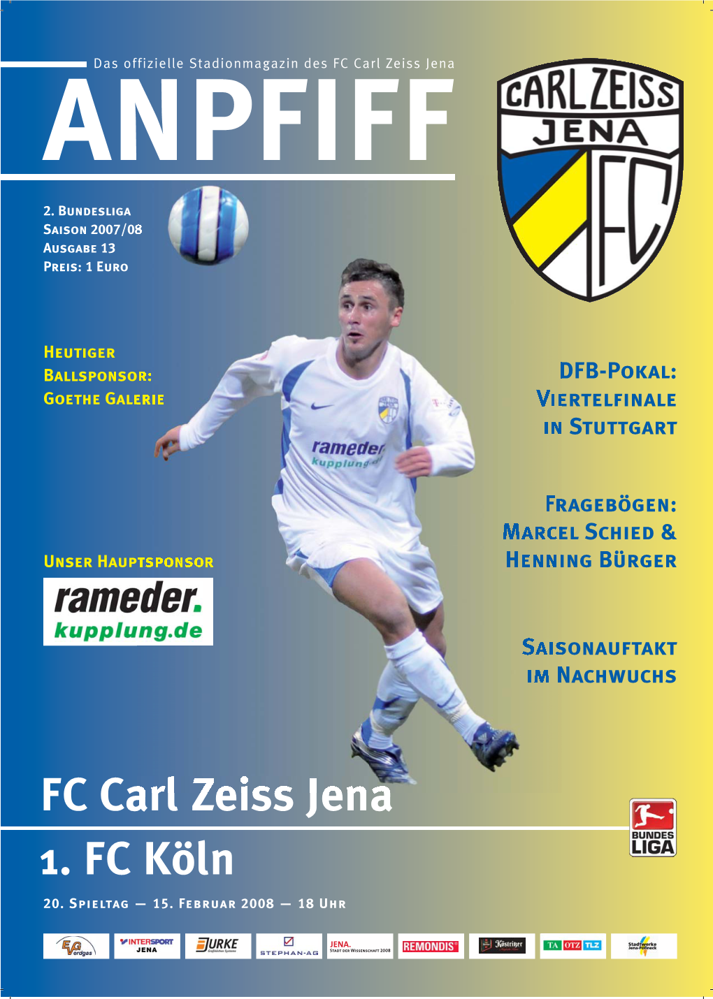 FC Carl Zeiss Jena 1. FC Köln 20