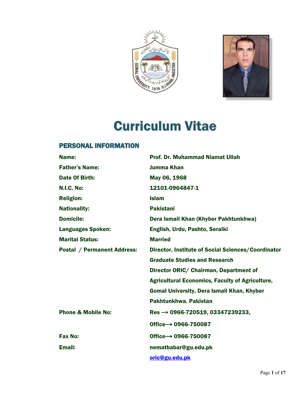 Curriculum Vita Ee