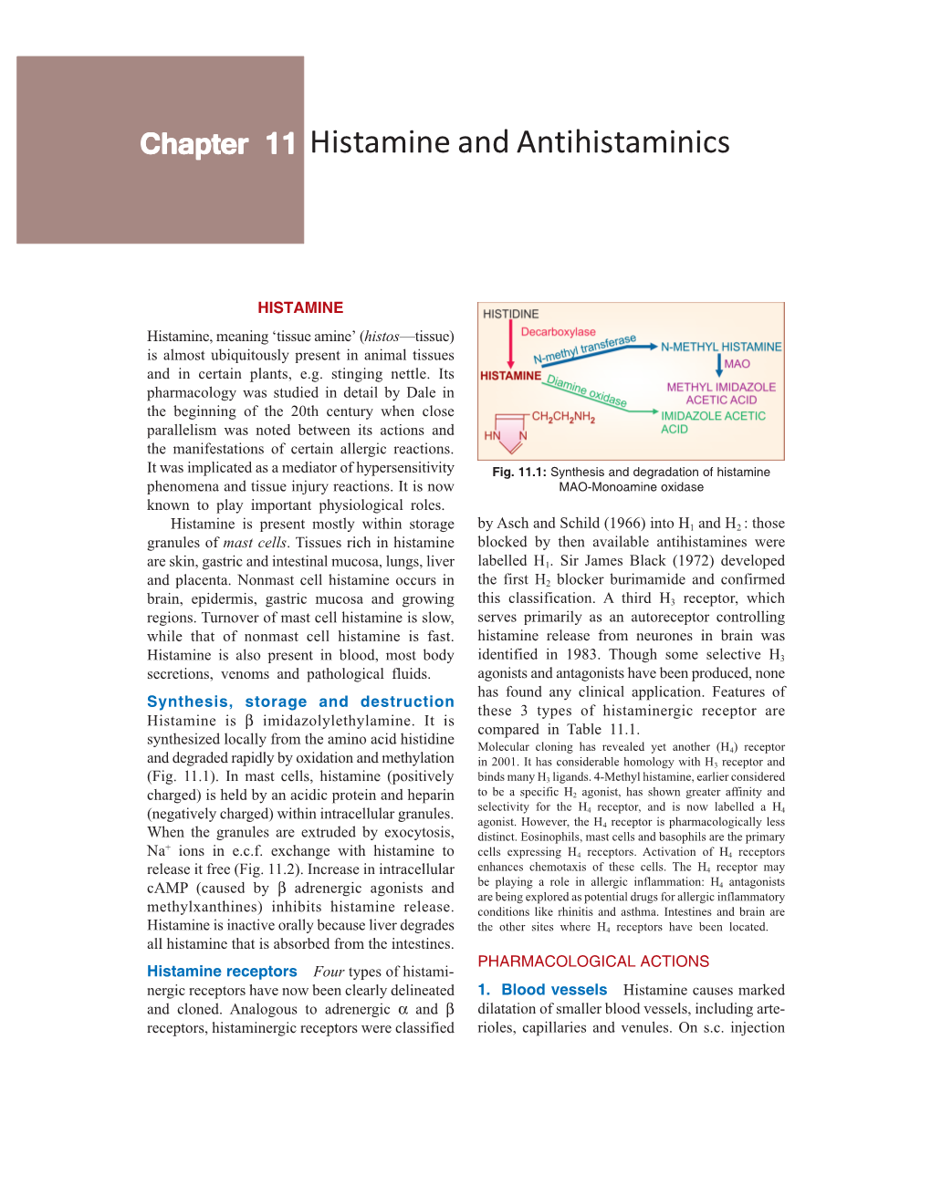 Histamine and Antihistaminics Chapter 11