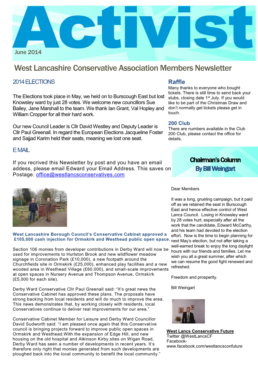 West Lancashire Conservative Association Members Newsletter