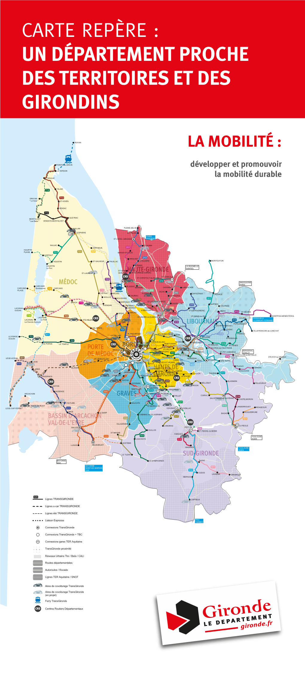 Carte Repère : Un Département Proche Des Territoires Et Des Girondins