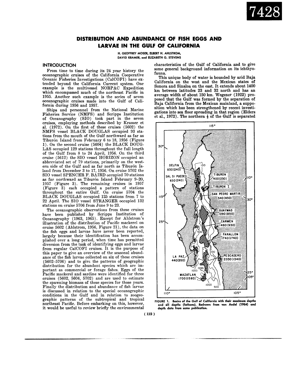 Distribution and Abundance of Fish Eggs and Larvae in the Gulf of California