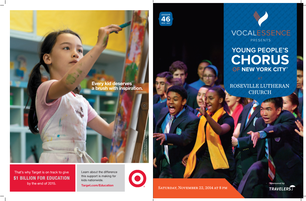 CHORUS of NEW YORK CITY® at ORCHESTRAAT HALL Every Kid Deserves a Brush with Inspiration