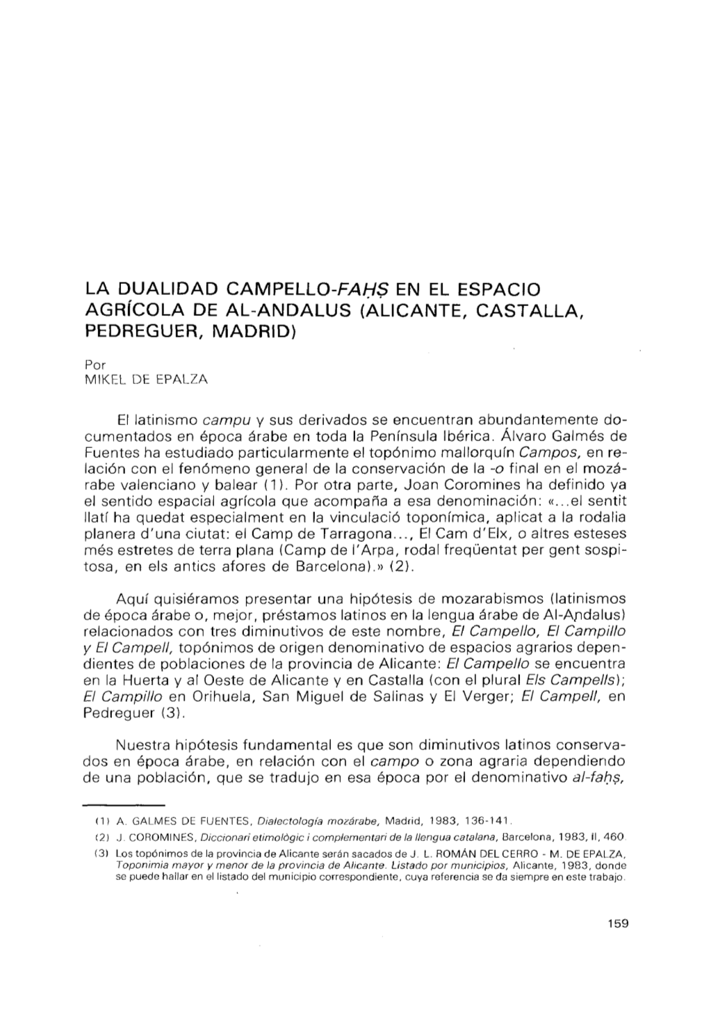 Pdf La Dualidad Campello-Fahs En El Espacio Agrícola De Al-Andalus