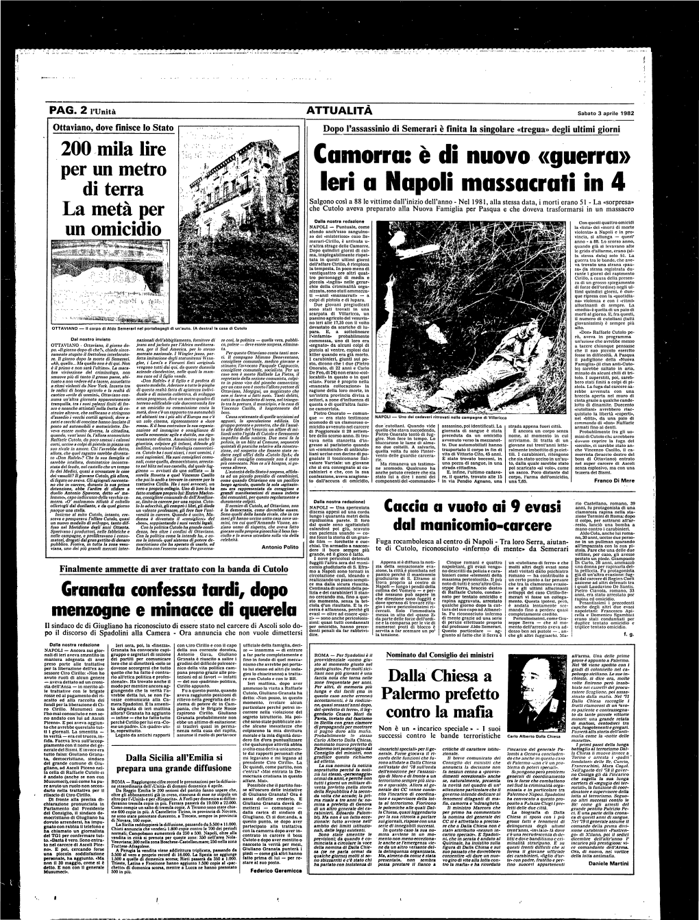 Camorra: È Di Nuovo «Guerra» Ieri a Napoli Massacrati in 4