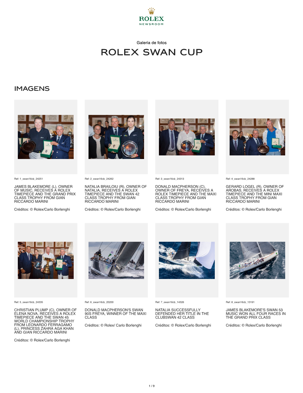 Rolex Swan Cup