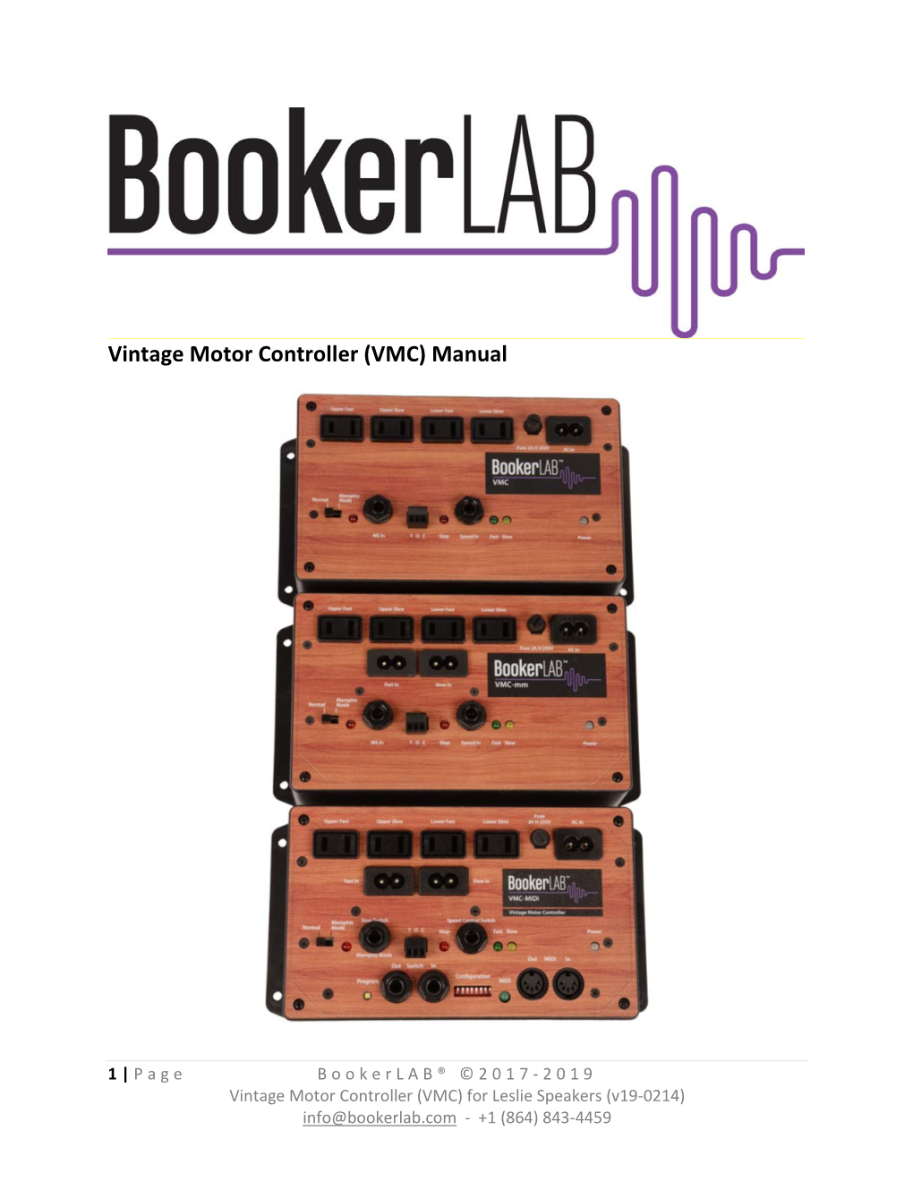 Vintage Motor Controller (VMC) Manual