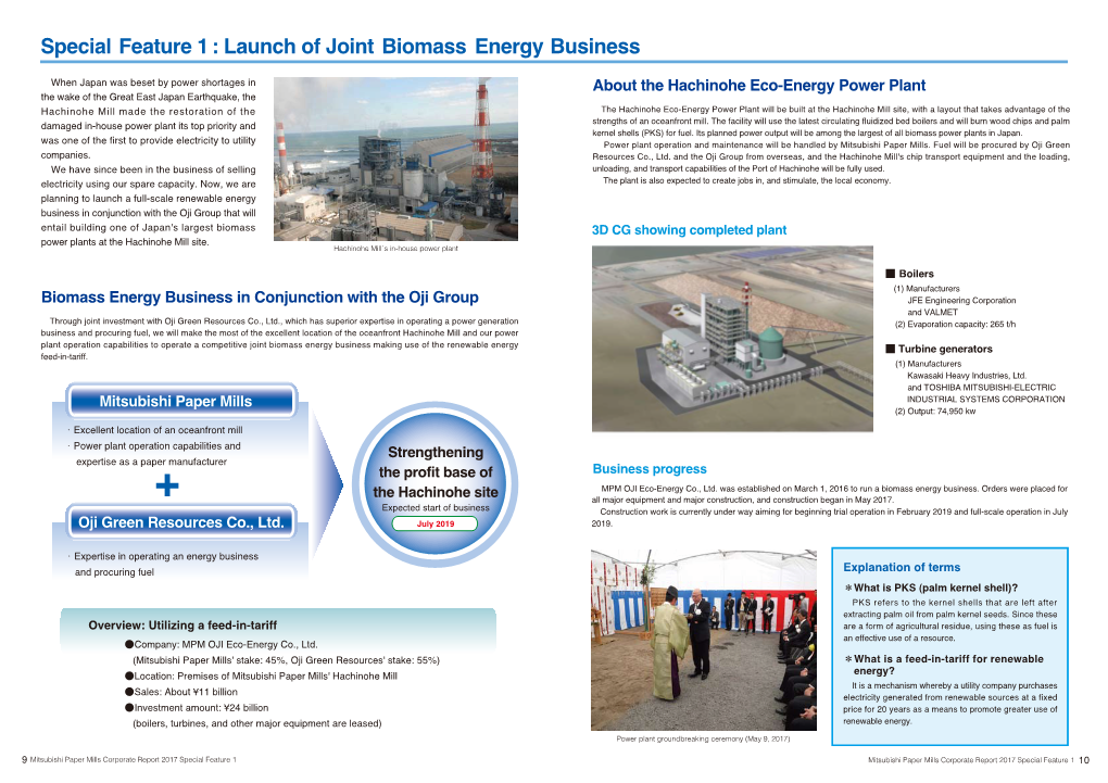 Launch of Joint Biomass Energy Business
