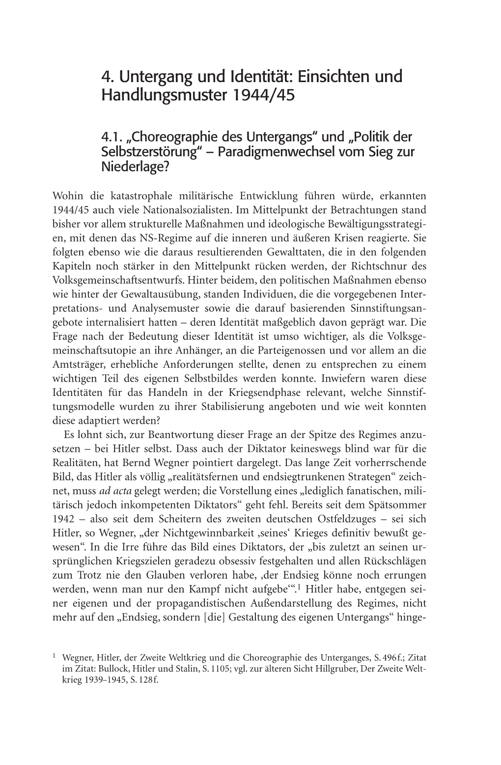 4. Untergang Und Identität: Einsichten Und Handlungsmuster 1944/45