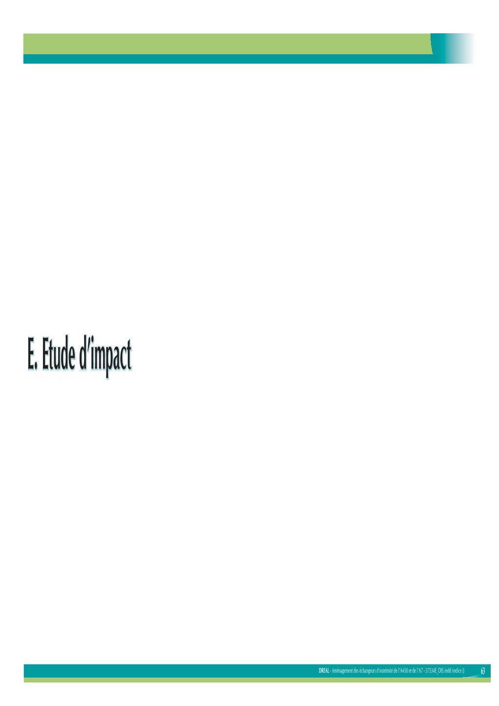 E. Etude D'impact