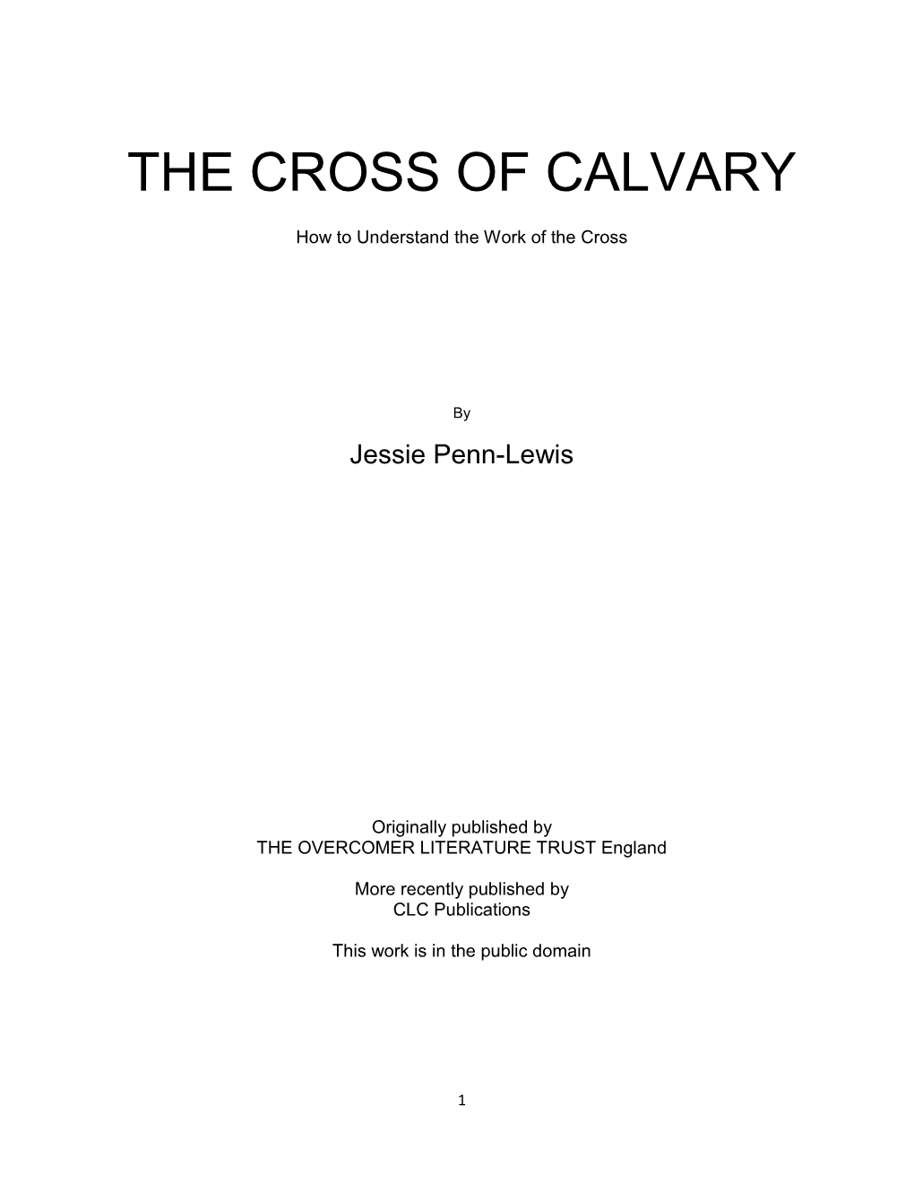 The Cross of Calvary