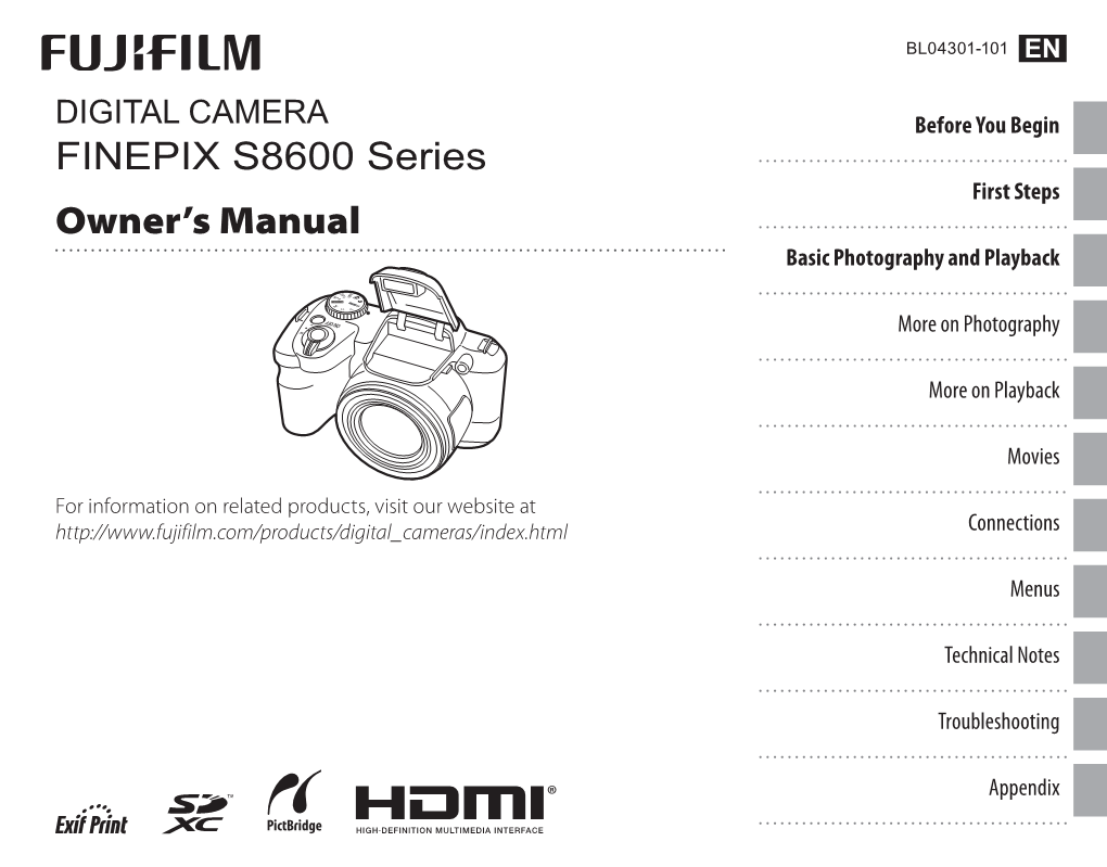 FINEPIX S8600 Series Owner's Manual