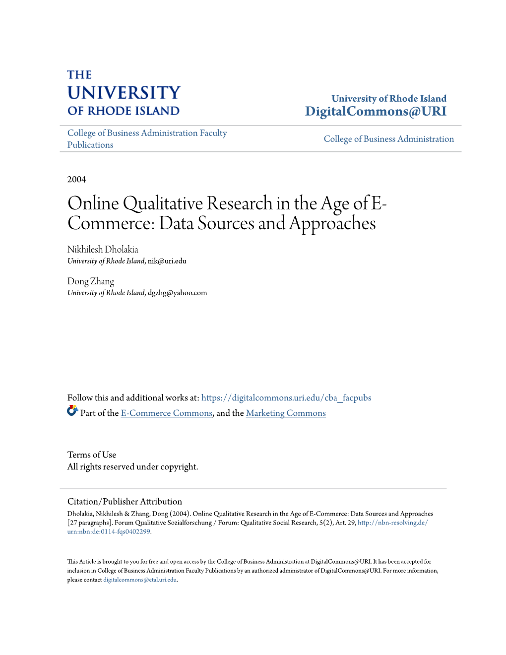 Online Qualitative Research in the Age of E-Commerce: Data Sources and Approaches [27 Paragraphs]
