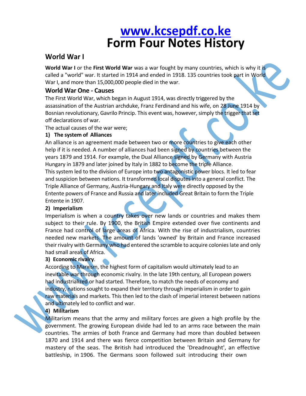 History & Government Form 4 Notes