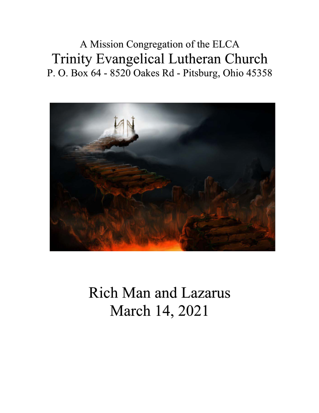 Rich Man and Lazarus March 14, 2021