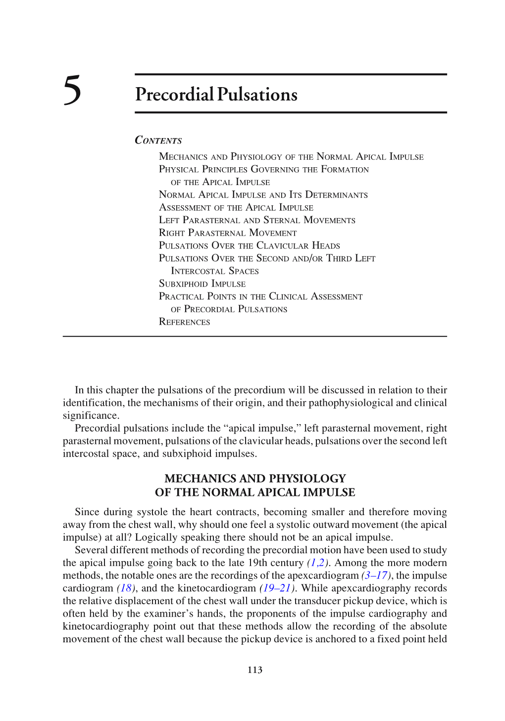 5 Precordial Pulsations