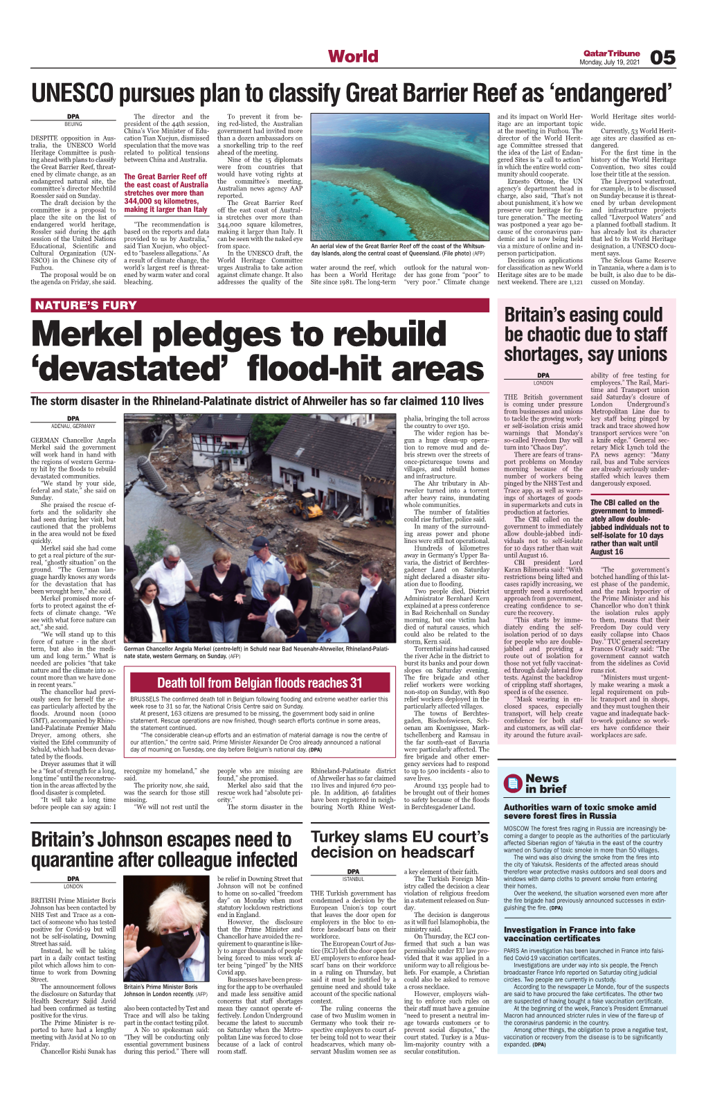 Merkel Pledges to Rebuild 'Devastated' Flood-Hit Areas