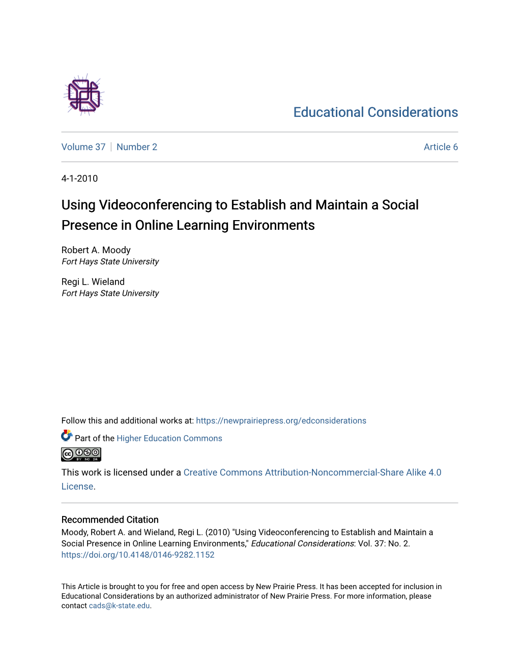 Using Videoconferencing to Establish and Maintain a Social Presence in Online Learning Environments