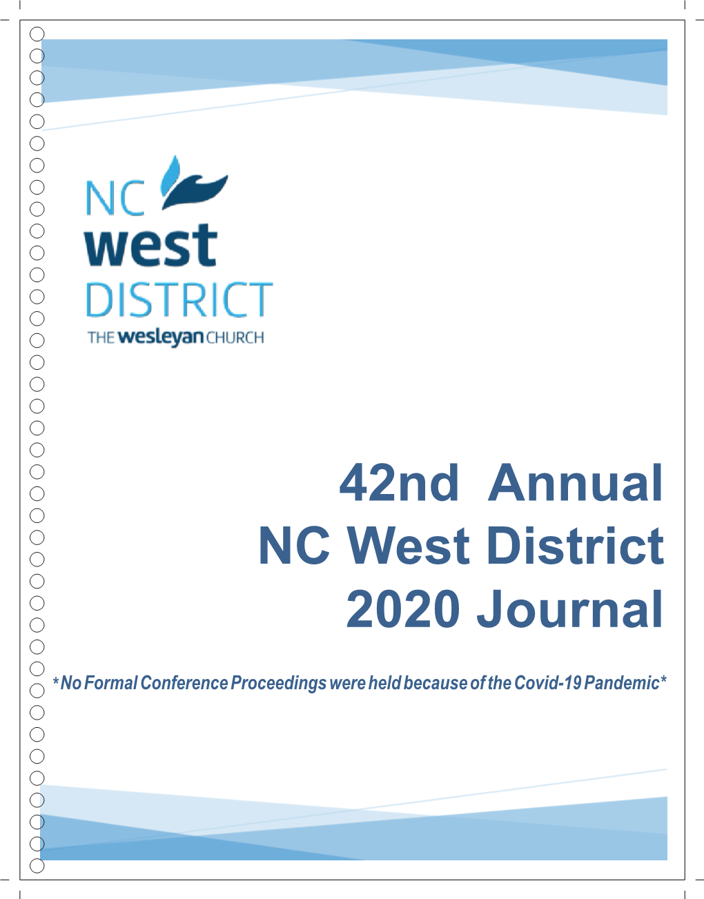 42Nd Annual NC West District 2020 Journal
