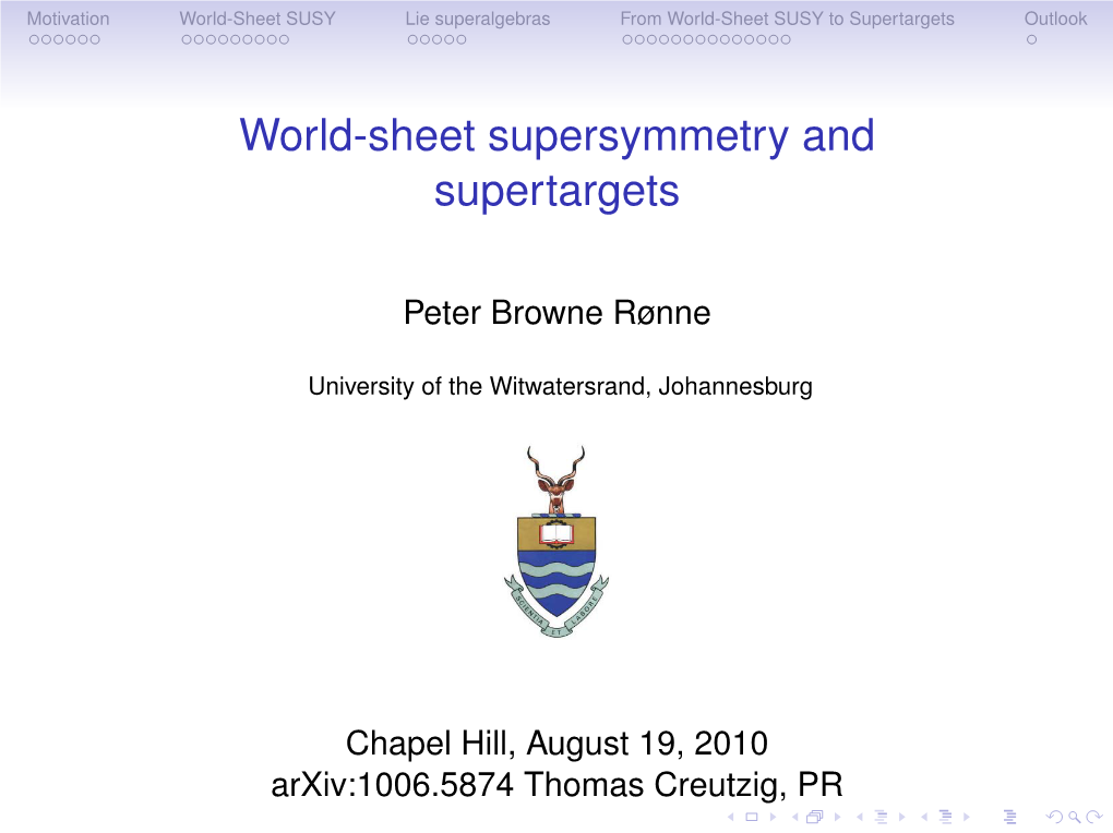 World-Sheet Supersymmetry and Supertargets