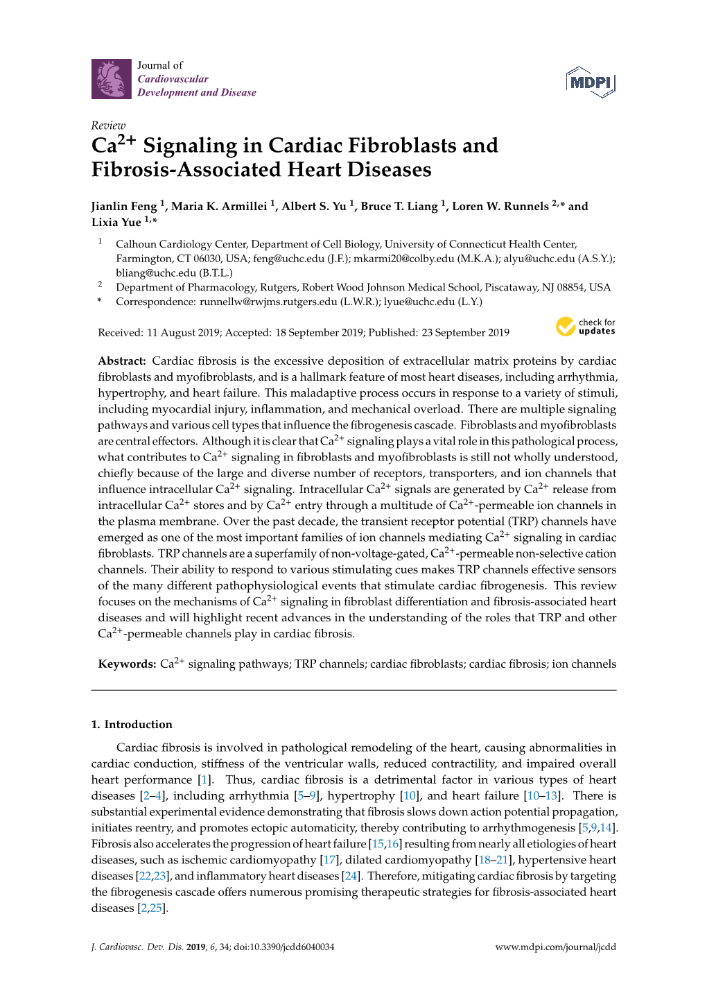 Ca Signaling in Cardiac Fibroblasts and Fibrosis-Associated Heart