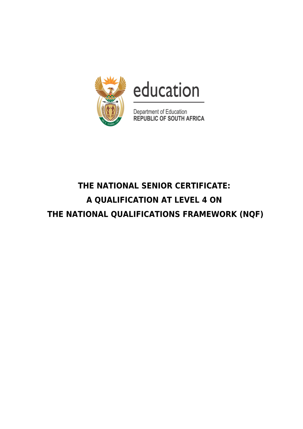 The National Senior Certificate