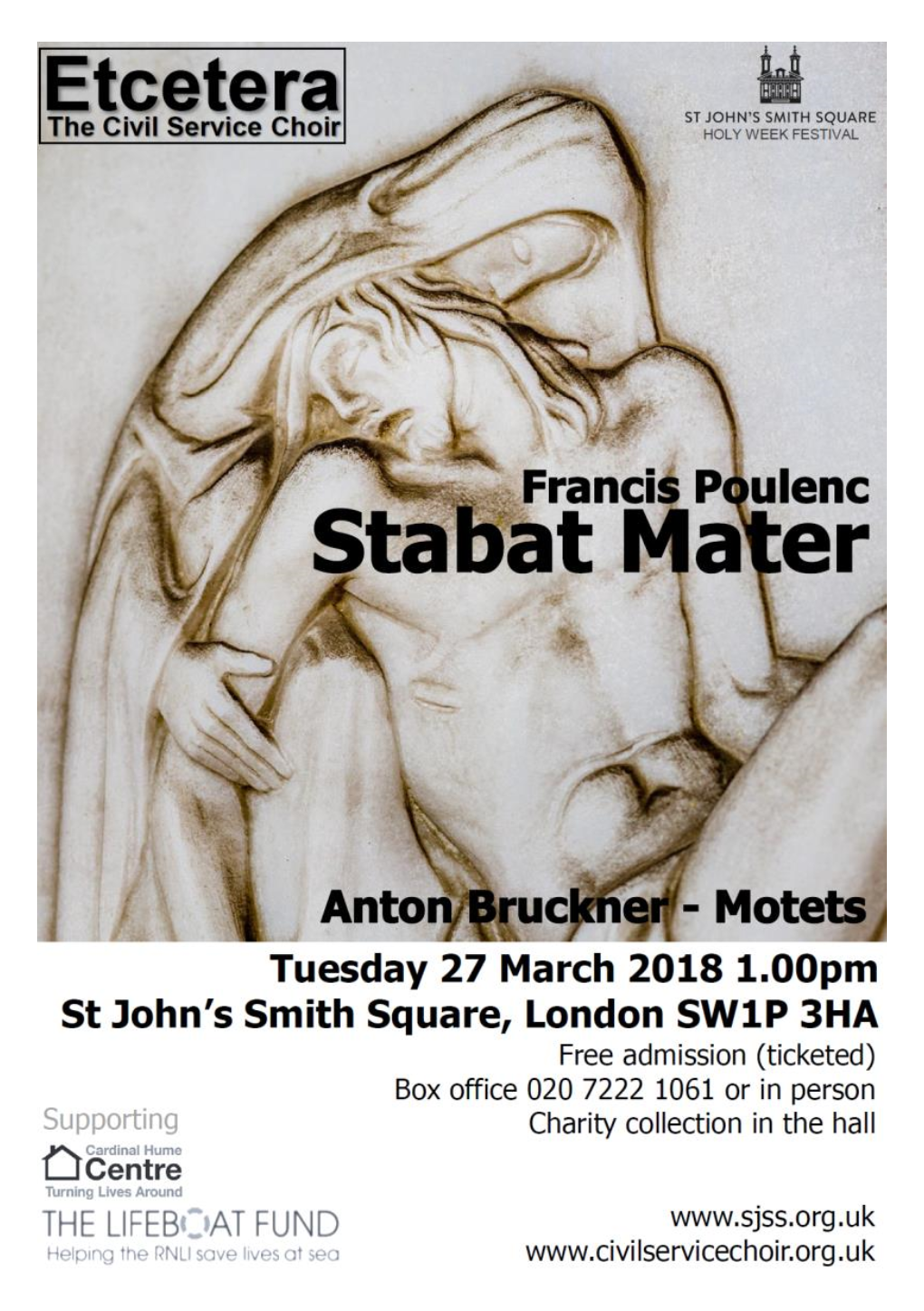 Poulenc Stabat Mater and Bruckner Motets