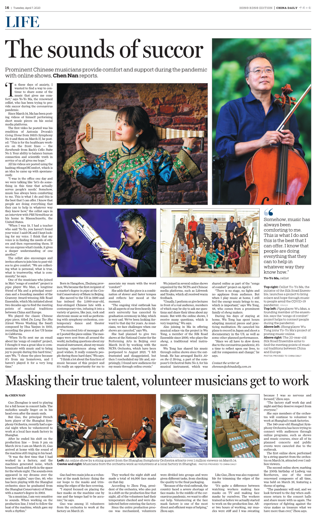 Masking Their True Talent, Volunteer Musicians Get to Work