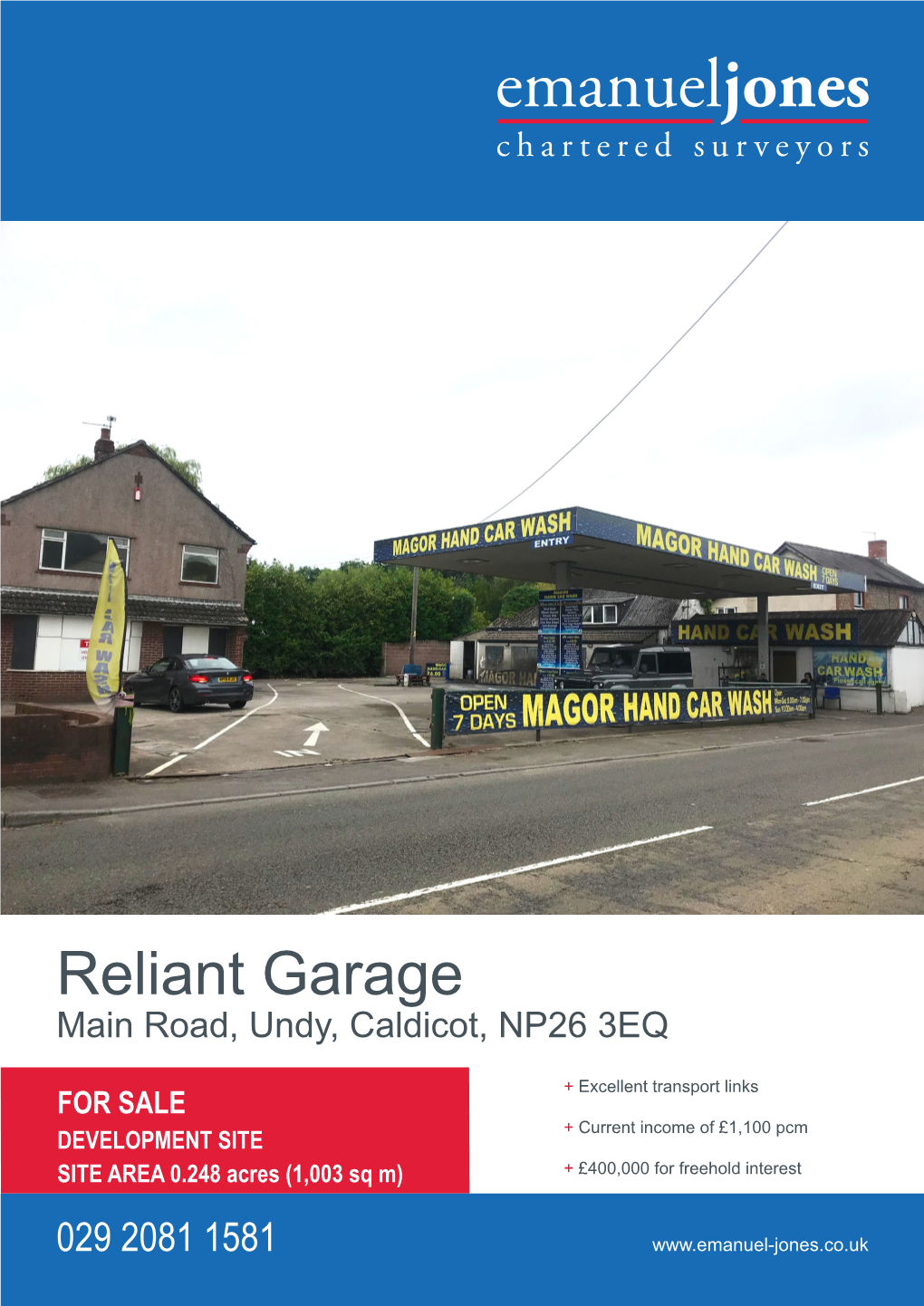 Reliant Garage Main Road, Undy, Caldicot, NP26 3EQ