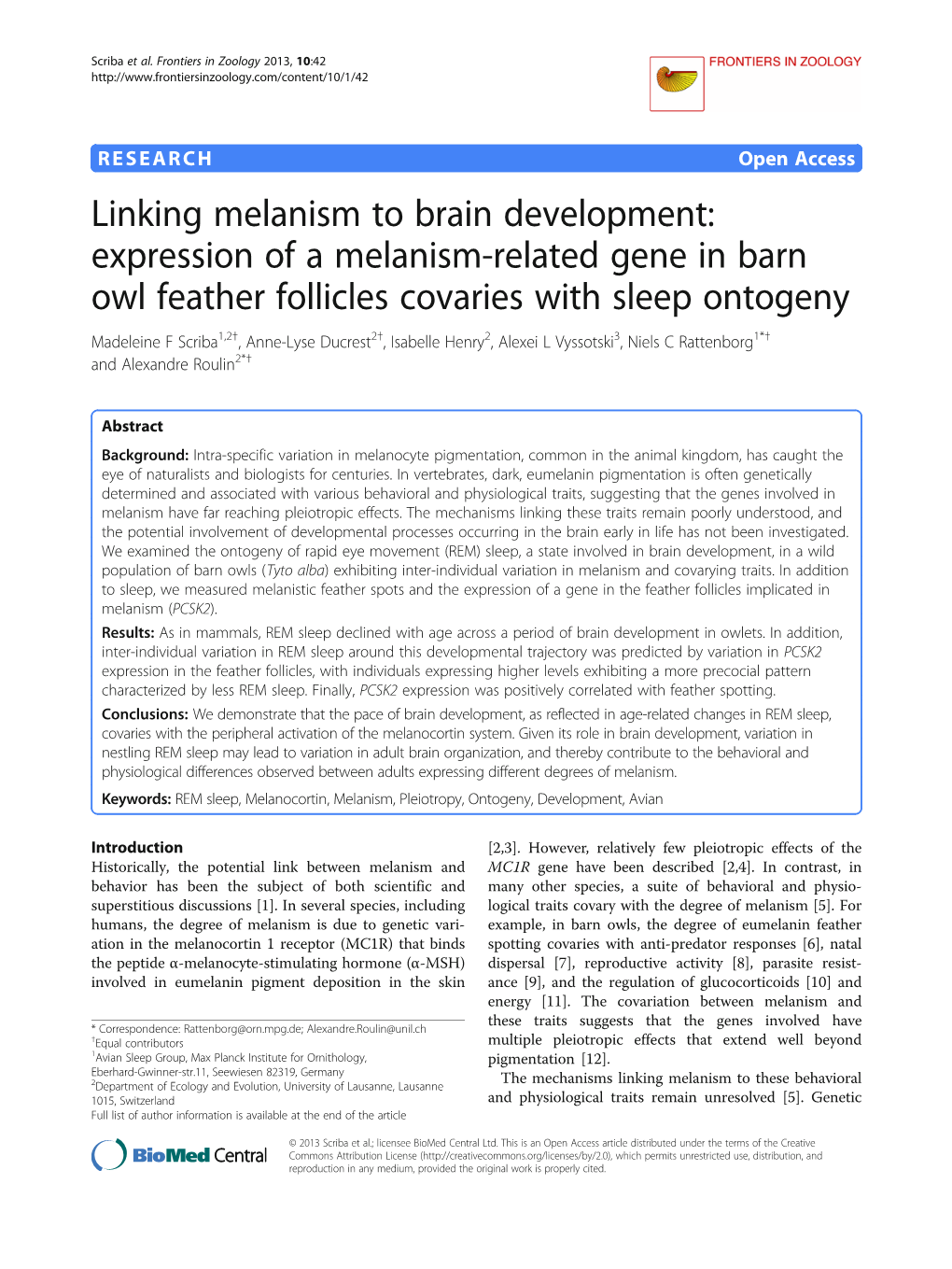 Linking Melanism to Brain Development: Expression of a Melanism-Related Gene in Barn Owl Feather Follicles Covaries with Sleep O