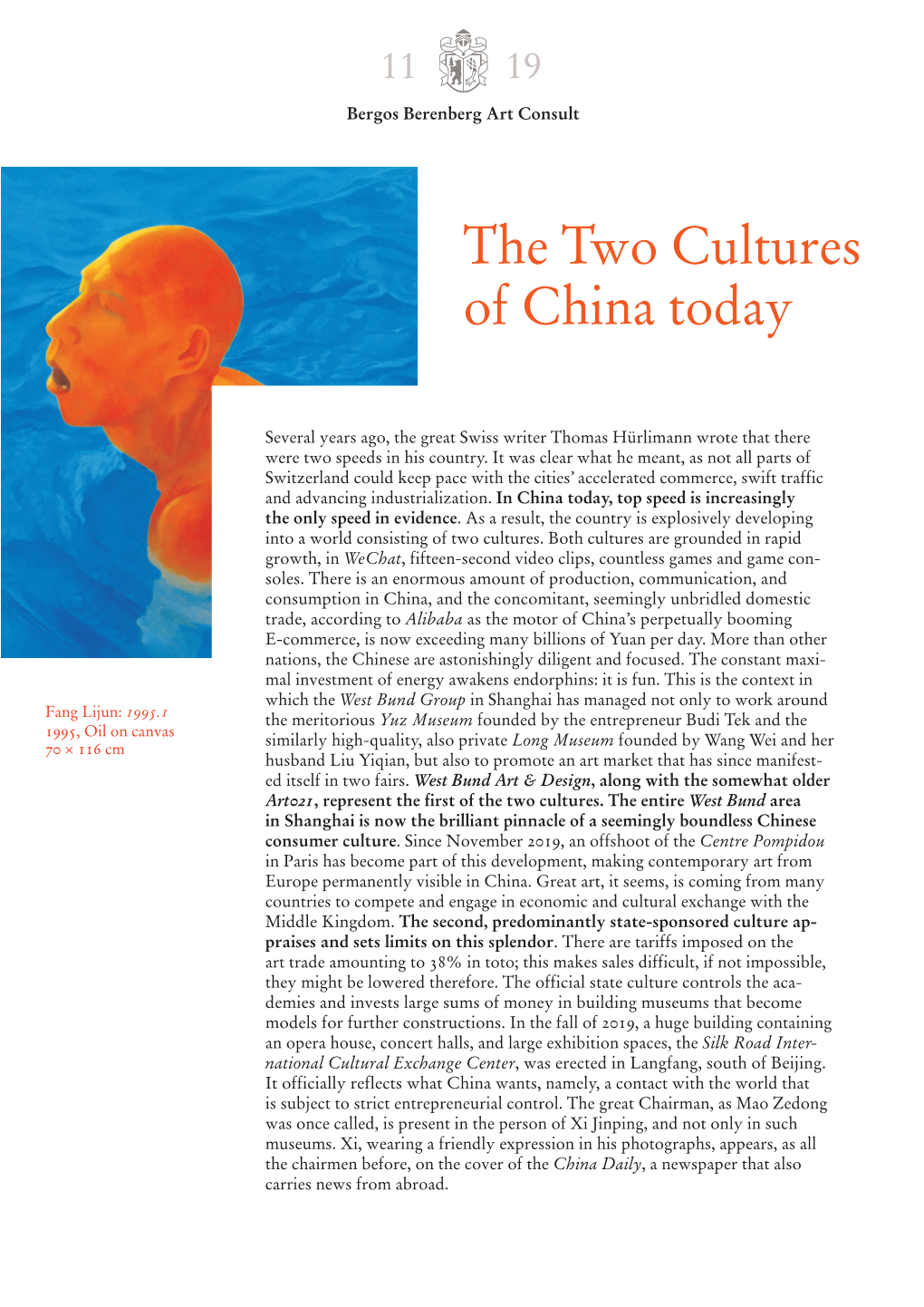 The Two Cultures of China Today