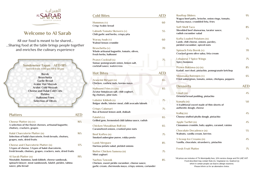 Al Sarab Menu New2020 A3 N3