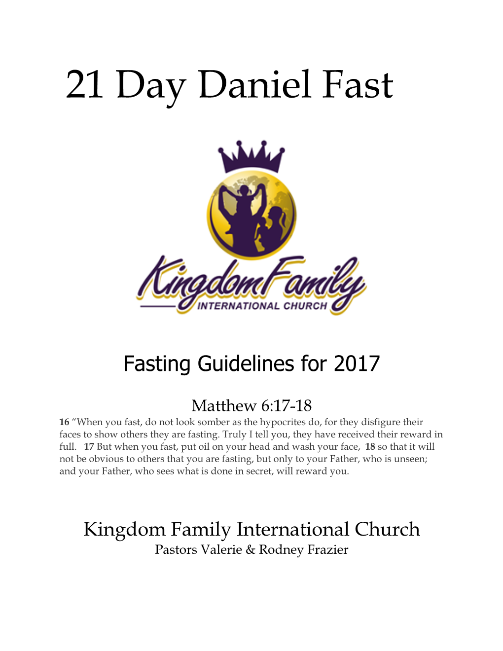 21 Day Daniel Fast