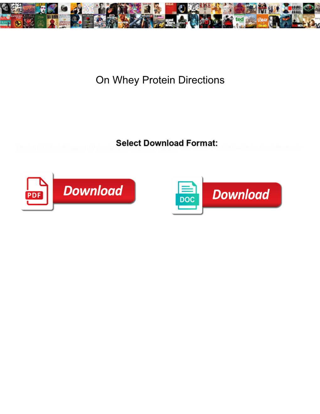 On Whey Protein Directions