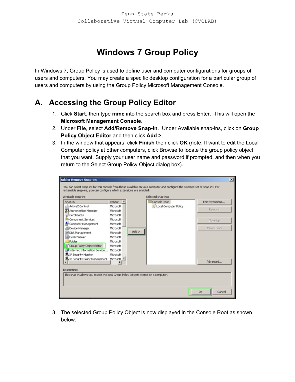 Windows 7 Group Policy