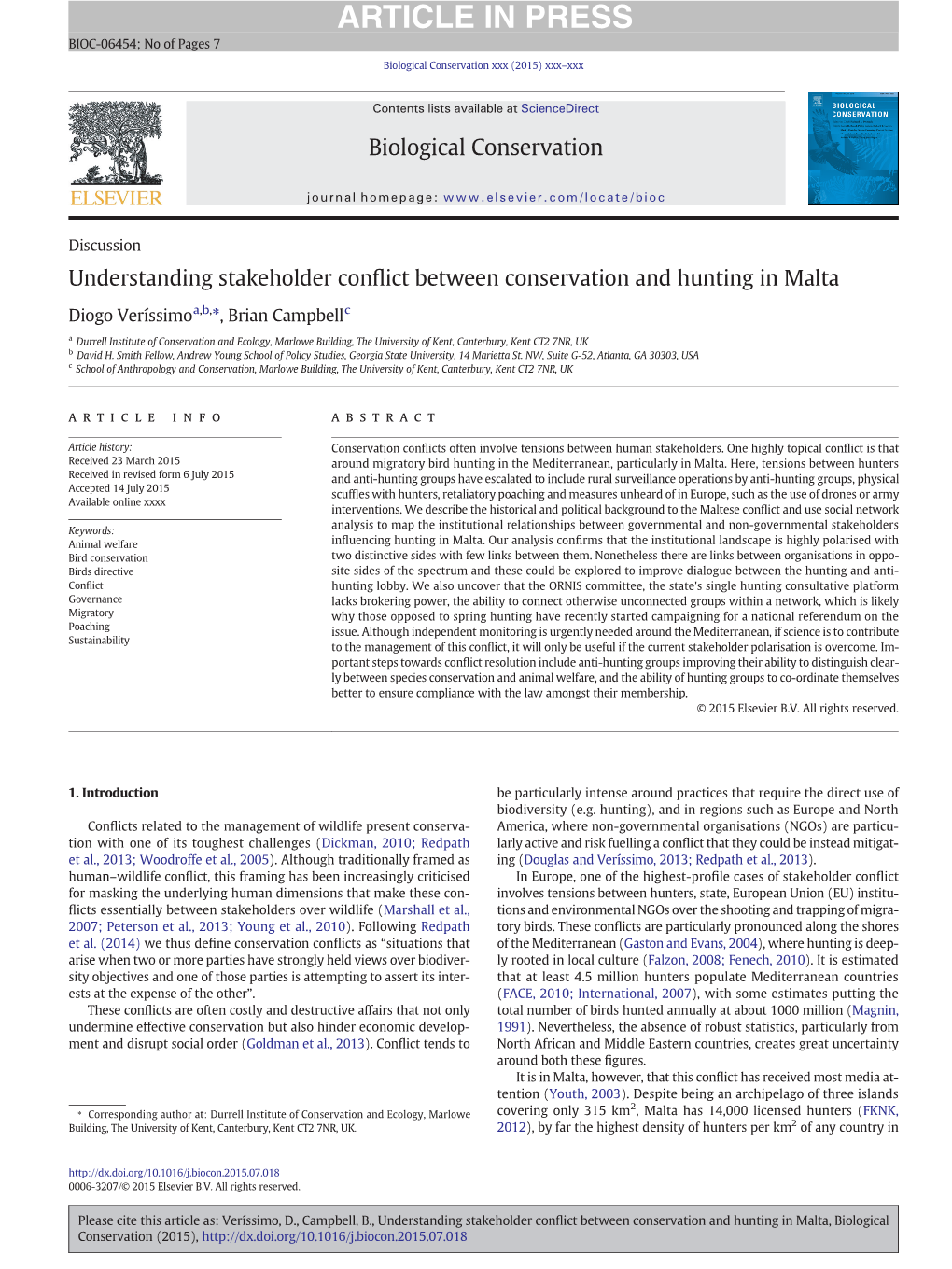 Understanding Stakeholder Conflict Between Conservation and Hunting