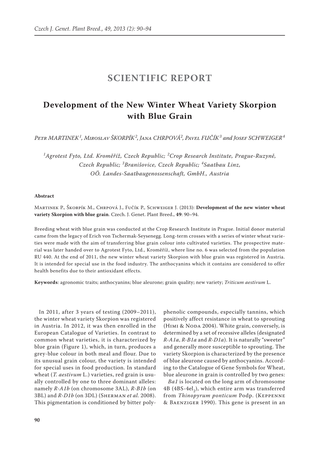 Scientific Report