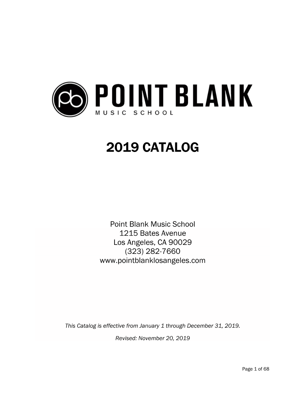 2019 Catalog