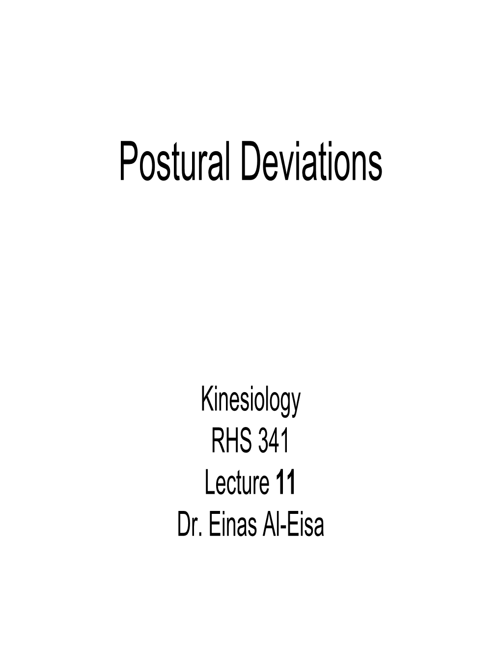 Postural Deviations