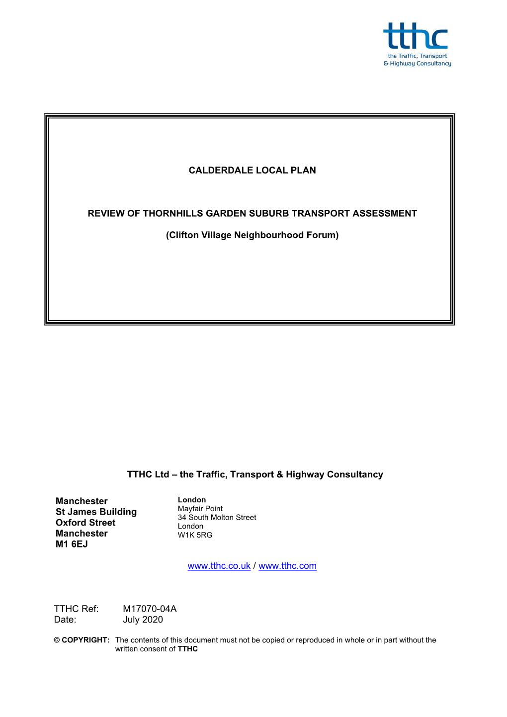 TTHC Ltd – the Traffic, Transport & Highway Consultancy Manchester