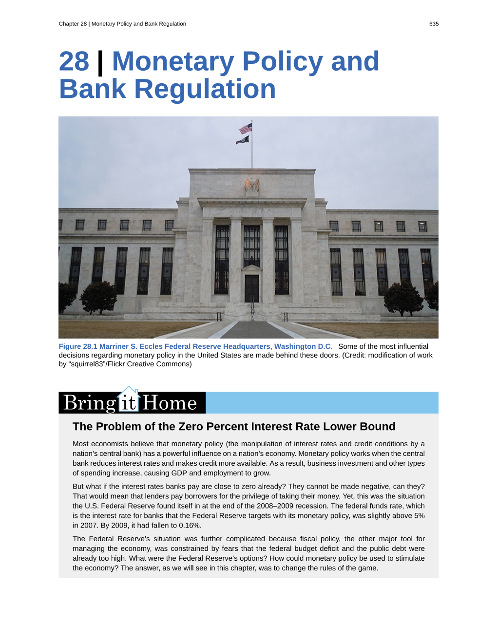 Chapter 28 | Monetary Policy and Bank Regulation 635 28 | Monetary Policy and Bank Regulation