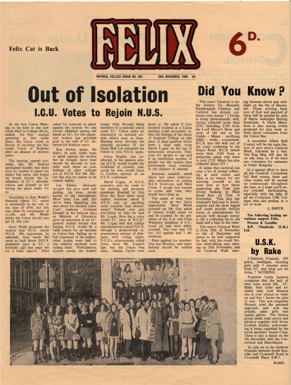 Felix Issue 270, 1969