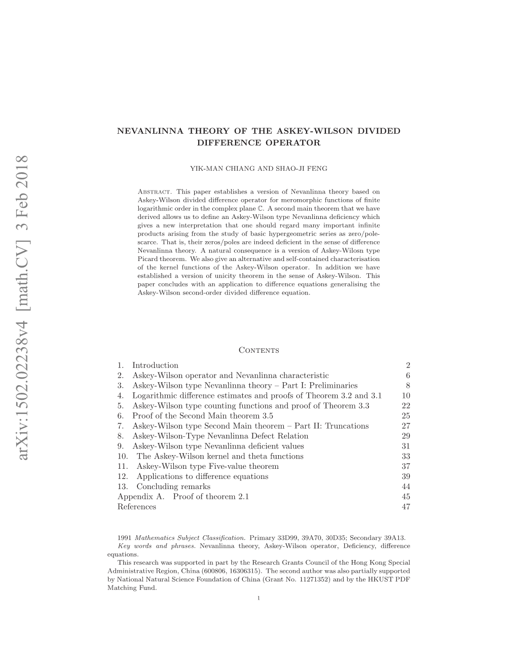 Nevanlinna Theory of the Askey-Wilson Divided Difference