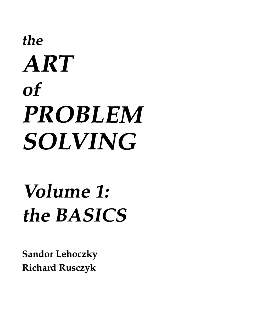 Art Problem Solving