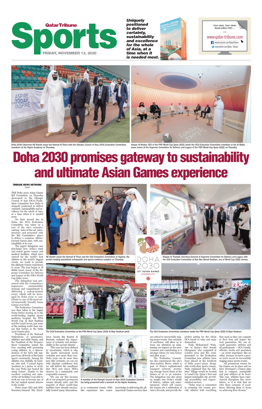 Doha 2030 Promises Gateway to Sustainability and Ultimate Asian Games Experience