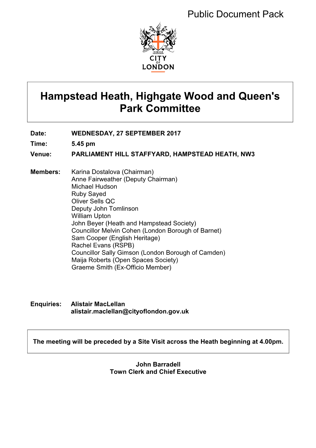 (Public Pack)Agenda Document for Hampstead Heath, Highgate Wood