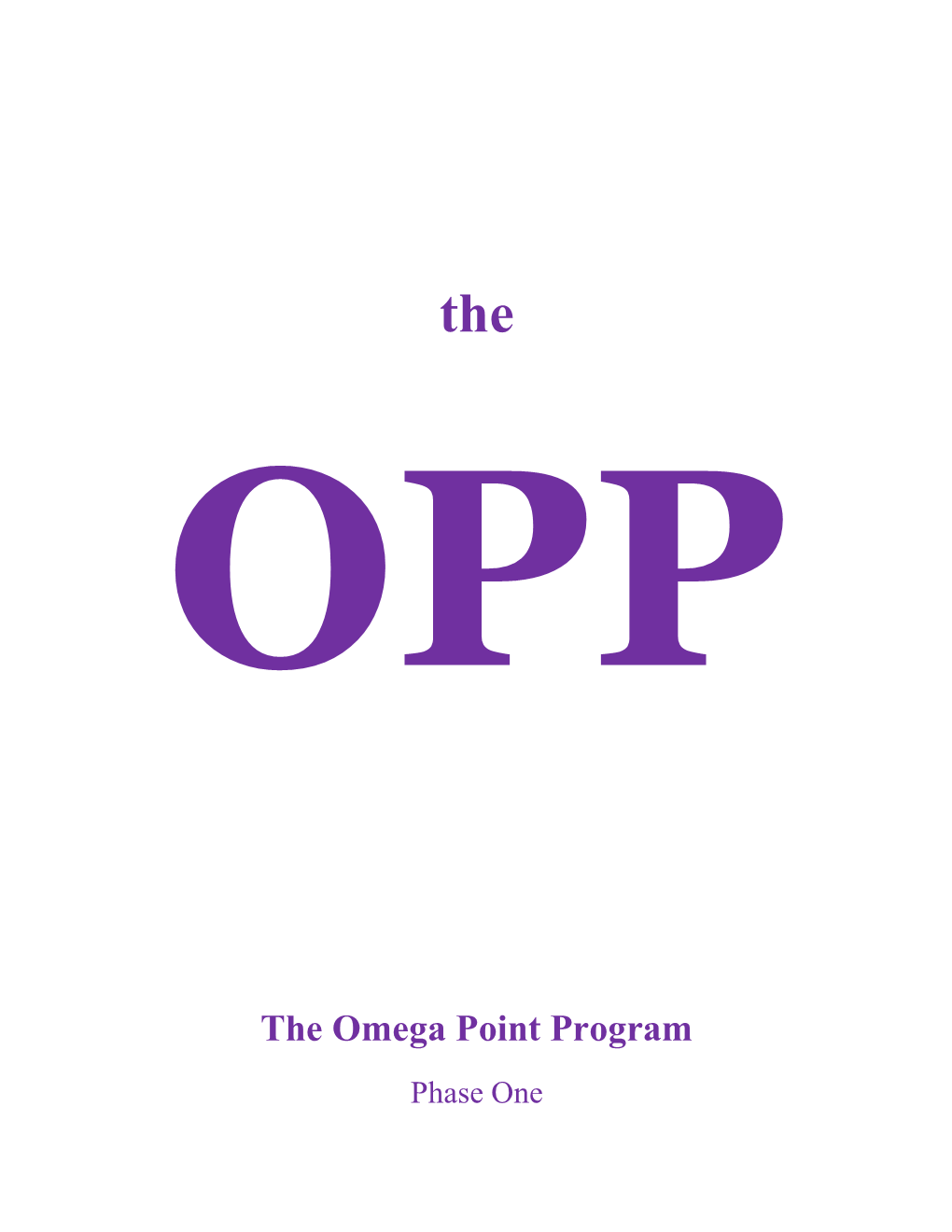 The Omega Point Program