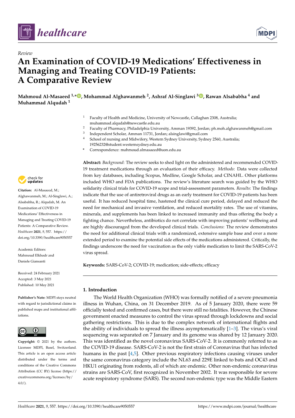 An Examination of COVID-19 Medications' Effectiveness