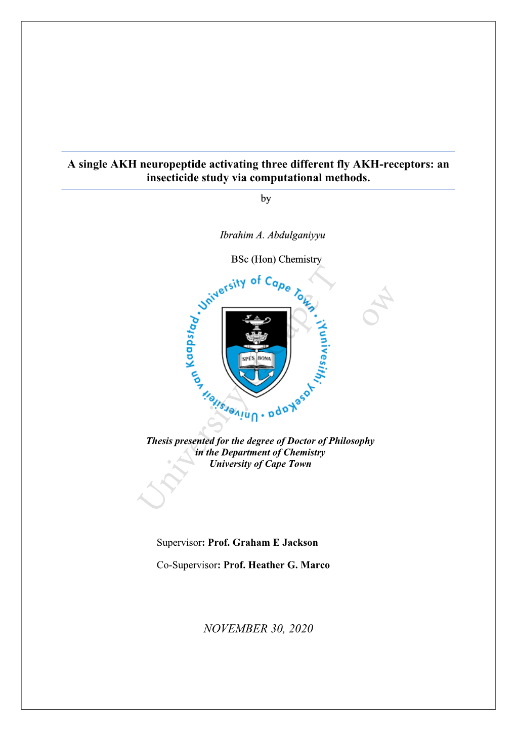 Thesis Sci 2021 Abdulganiyyu Ibrahim A.Pdf